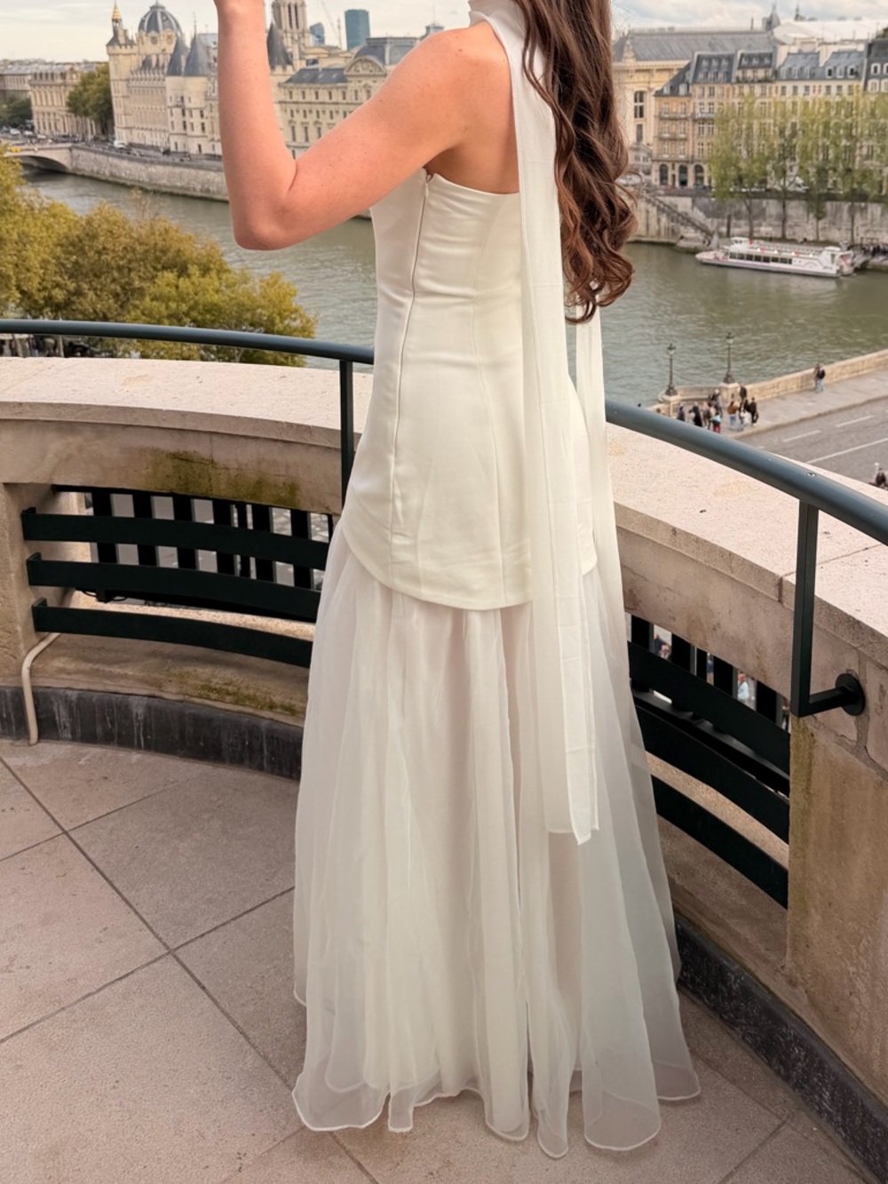 Six Stories EMILIA Bandeau Drop Waist Maxi Dress – White size 4 - Picture 3 of 11